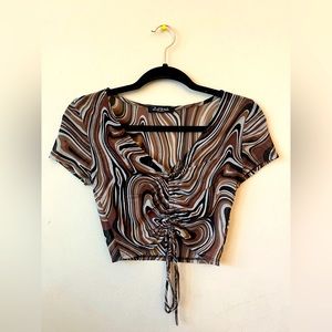 Small brown crop top